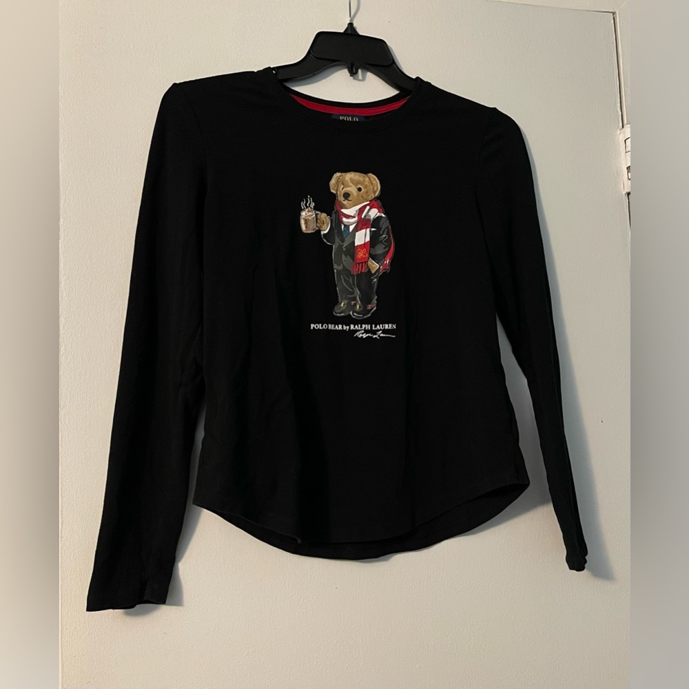 Polo Ralph Lauren Women’s Size Small Christmas Polo Bear Long Sleeve Jersey